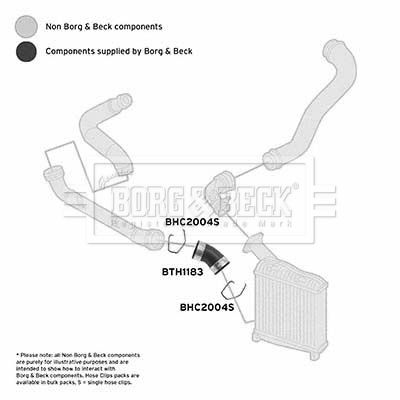 Трубка нагнетаемого воздуха BORG & BECK BTH1183 для VW TOUAREG