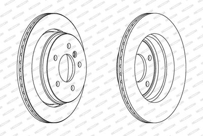 Remschijf set (2 stuks) Achter Links/Rechts past: BMW 3 (E46) 2.5 09.00-02.05