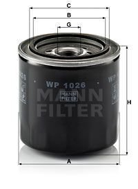 MANN-FILTER WP 1026 Масляный фильтр  для TOYOTA PICNIC (Тойота Пикник)