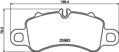 Комплект тормозных колодок, дисковый тормоз HELLA 8DB 355 040-771 для PORSCHE 911
