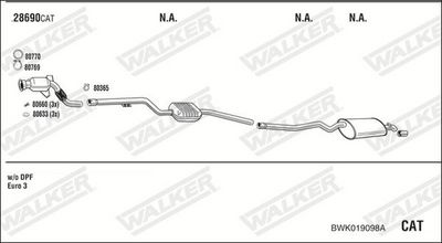 Изпускателна система WALKER BWK019098A