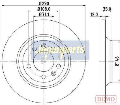 спирачен диск JAPANPARTS DP-0605C