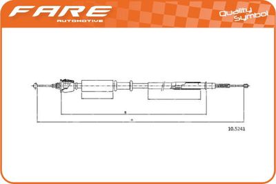 Тросик, cтояночный тормоз FARE SA 18423 для ROVER 75