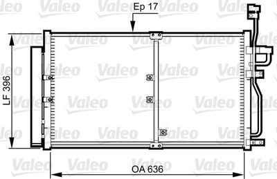 VALEO 814359 Радиатор кондиционера  для OPEL (Опель)