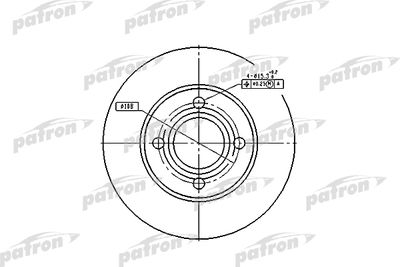Тормозной диск PATRON PBD1521 для AUDI 80