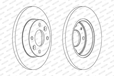 BREMSSCHEIBE FERODO DDF055C 1