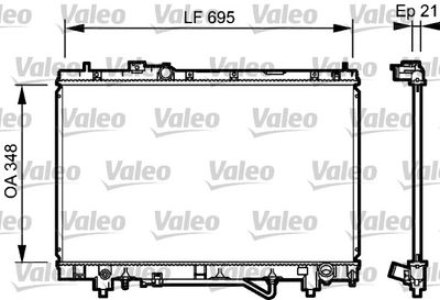 VALEO 732420 Радиатор охлаждения двигателя  для TOYOTA PICNIC (Тойота Пикник)