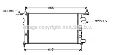 Радиатор, охлаждение двигателя AVA QUALITY COOLING OL2261 для OPEL CORSA