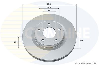 спирачен диск COMLINE ADC2318V