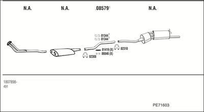 SISTEM DE ESAPAMENT WALKER PE71603