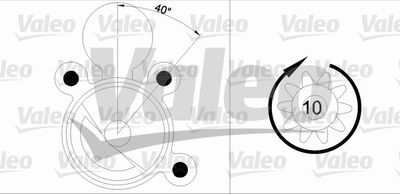 Стартер VALEO 455891 для FORD MAVERICK