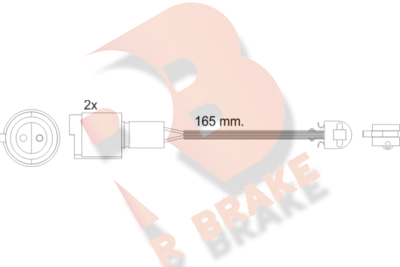 Сигнализатор, износ тормозных колодок R BRAKE 610238RB для BMW M1
