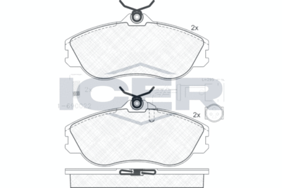Комплект тормозных колодок, дисковый тормоз ICER 180873-202 для AUDI CABRIOLET