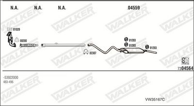 Изпускателна система WALKER VW35167C