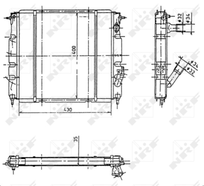 Радиатор, охлаждение двигателя WILMINK GROUP WG1721451 для RENAULT RAPID