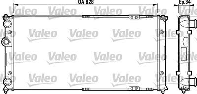 VALEO 731264 Радиатор охлаждения двигателя  для SEAT CORDOBA (Сеат Кордоба)