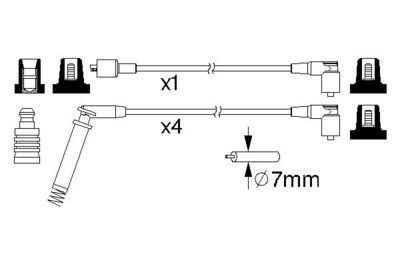 Ignition Cable Kit 0 986 357 148