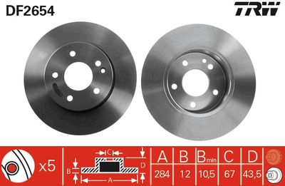 TRW Bremsscheibe (DF2654)