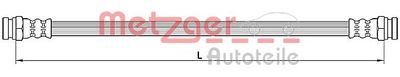 METZGER 4110614 Тормозной шланг  для FIAT QUBO (Фиат Qубо)