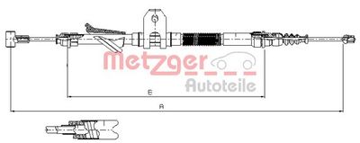 METZGER 451.2 Трос ручного тормоза  для LANCIA KAPPA (Лансиа Kаппа)