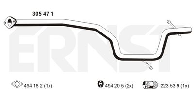 Rura wydechowa ERNST 305471