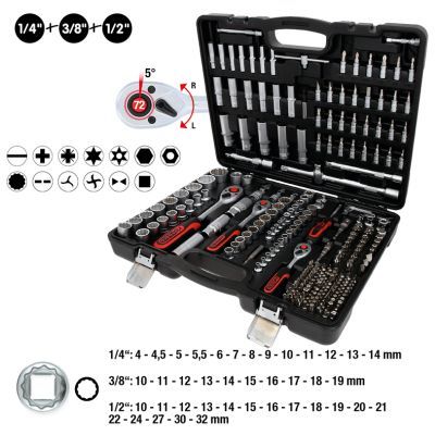 Ks Tools - Gola sada 1/4"+3/8"+1/2", 255ks