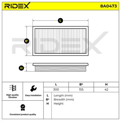 въздушен филтър RIDEX