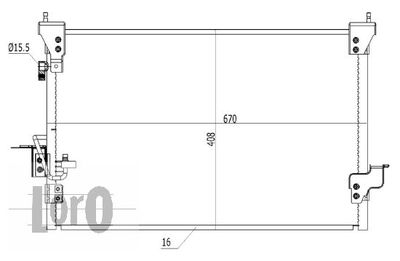 ABAKUS 027-016-0004 Радиатор кондиционера  для LAND ROVER DISCOVERY II (L318) 4.0 V8 4x4