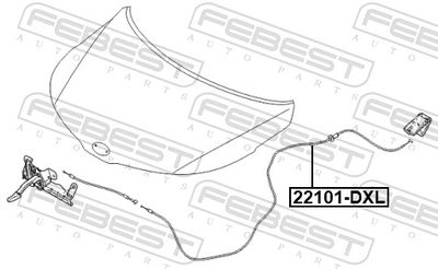 CABLU CAPOTA MOTOR FEBEST 22101DXL 1