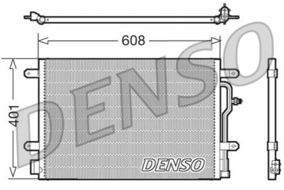 Конденсатор, кондиционер DENSO DCN02011 для AUDI ALLROAD