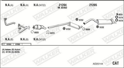 Изпускателна система WALKER AD25144