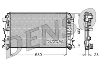 Радиатор, охлаждение двигателя DENSO DRM17009 для VW CRAFTER