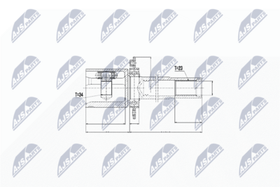 каре комплект, полуоска NTY NPW-WW-026