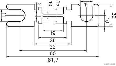 biztosíték HERTH+BUSS ELPARTS 50295280