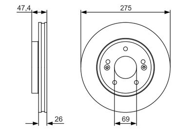 Brake Disc 0 986 479 R26