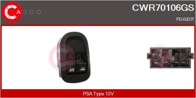 Spínač, zvedací zařízení oken CASCO CWR70106GS