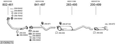 Układ wydechowy BOSAL SYS09270