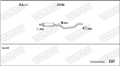 Изпускателна система WALKER VWK000296A