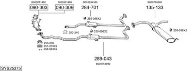 Układ wydechowy BOSAL SYS25375