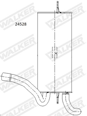 Bakre ljuddämpare WALKER 24528