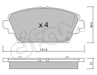 Brake Pad Set, disc brake 822-464-0