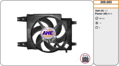 AHE 309.085 Вентилятор системы охлаждения двигателя  для LANCIA KAPPA (Лансиа Kаппа)