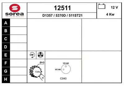 STARTER EAI 12511