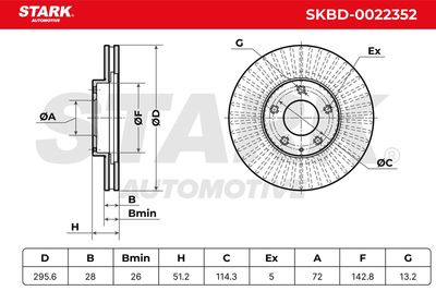 спирачен диск STARK SKBD-0022352