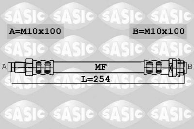 SASIC 6606038 Тормозной шланг  для MERCEDES-BENZ A-CLASS (W169) A 200 CDI (169.308, 169.008)