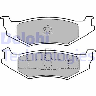 Комплект тормозных колодок, дисковый тормоз DELPHI LP1159 для DODGE NEON