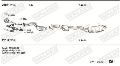 ABGASANLAGE WALKER BWH15451B