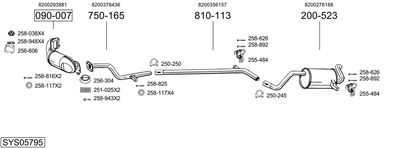 Układ wydechowy BOSAL SYS05795