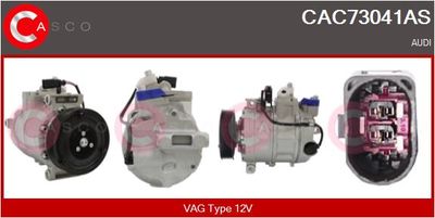 CASCO CAC73041AS Компрессор кондиционера  для AUDI A4 B6 Кабриолет (8H7) 2.0