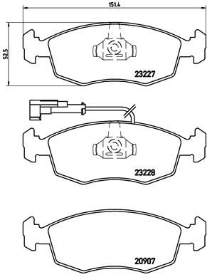 BREMBO Bremsbelagsatz, Scheibenbremse PRIME LINE (P 23 121)